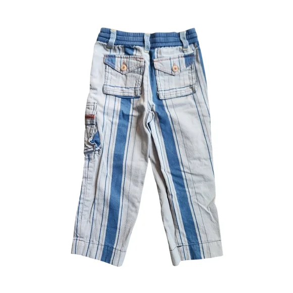 Matilda Jane x Joanna Gaines Little Rascals Striped Elastic  Cargo Pants Size 2 - Picture 3 of 12
